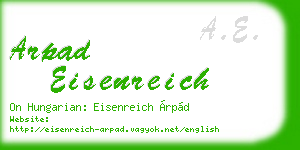 arpad eisenreich business card