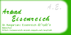 arpad eisenreich business card